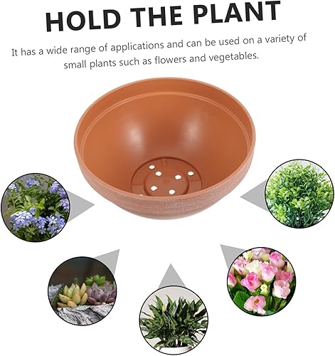 Miniatura 8 de MERRYHAPY Diseño único plástico de las macetas del vivero de la planta de la orquídea para el patio del balcón