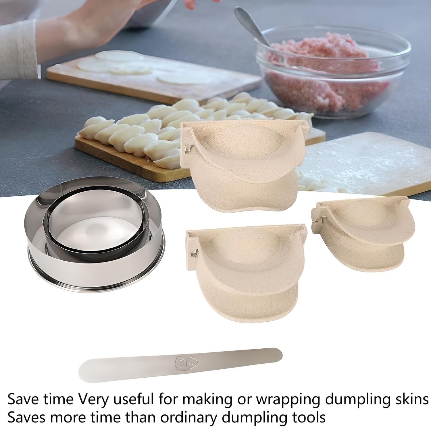 Manual Dumpling Maker, Beige