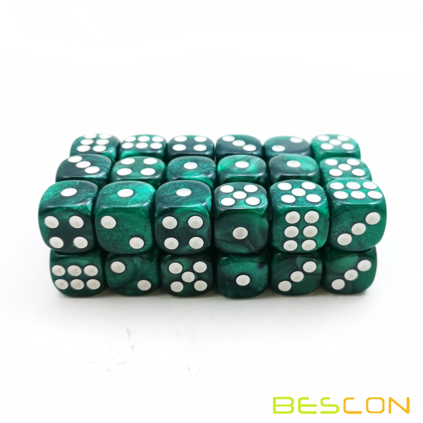 Amazon | Bescon 12mm 6 Sided Dice 36 in Brick Box, 12mm Six Sided