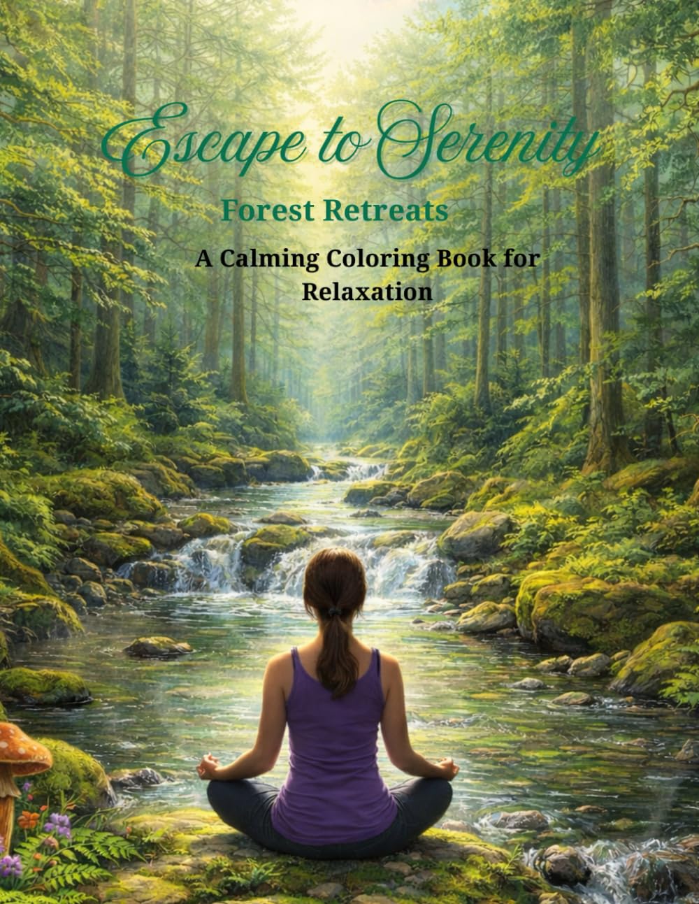 Escape to Serenity: Forest Retreats: A Calming Coloring Book for Relaxation