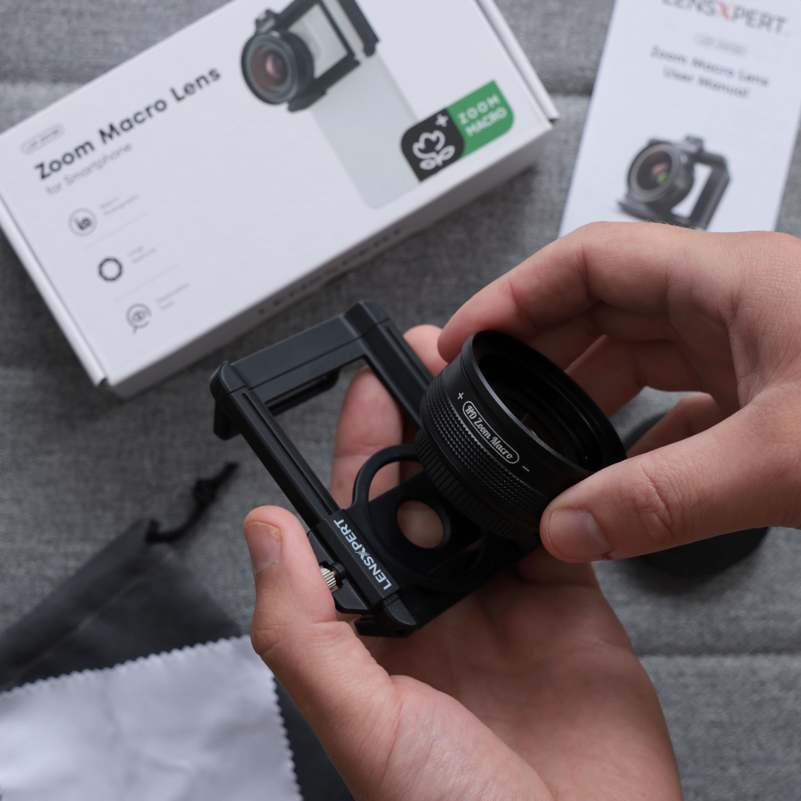 Lente macro 10X-20X para Smartphone, kit de lente universal con clip HD de primer plano compatible con iPhone, Samsung, Android - Perfecto para fotografía macro, joyas, flores, insectos