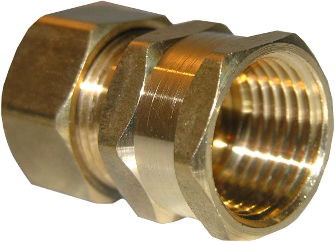 LASCO 17-6657 5/8-Inch Compression by 1/2-Inch Female Pipe Thread Brass Adapter, Copper