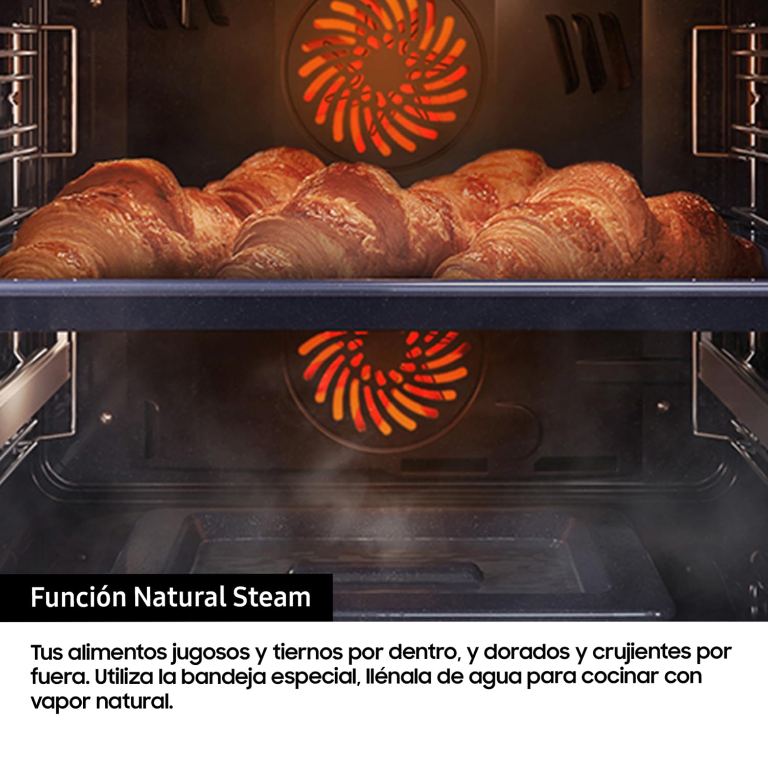 Samsung NV7B5750TDK, Horno Pirolítico 76L Dual Cook Negro [Clase de eficiencia energética A+]