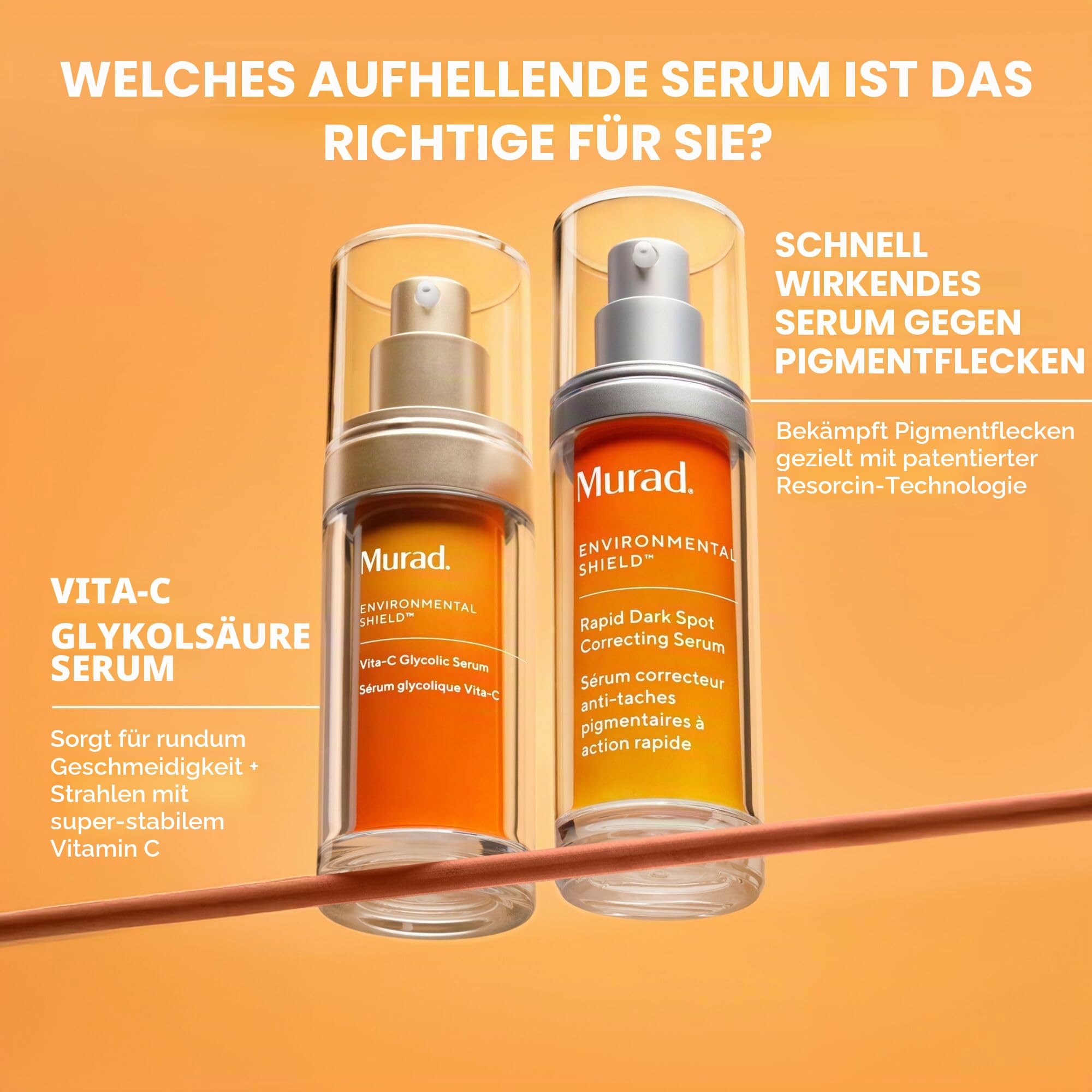 Murad Environmental Shield Vita-C Glycolic Serum - Reduziert mit Vitamin C und Glykolsäure schnell das Erscheinungsbild von Verfärbungen und kreiert einen gleichmäßigen Hautton mit Glow - 30ml