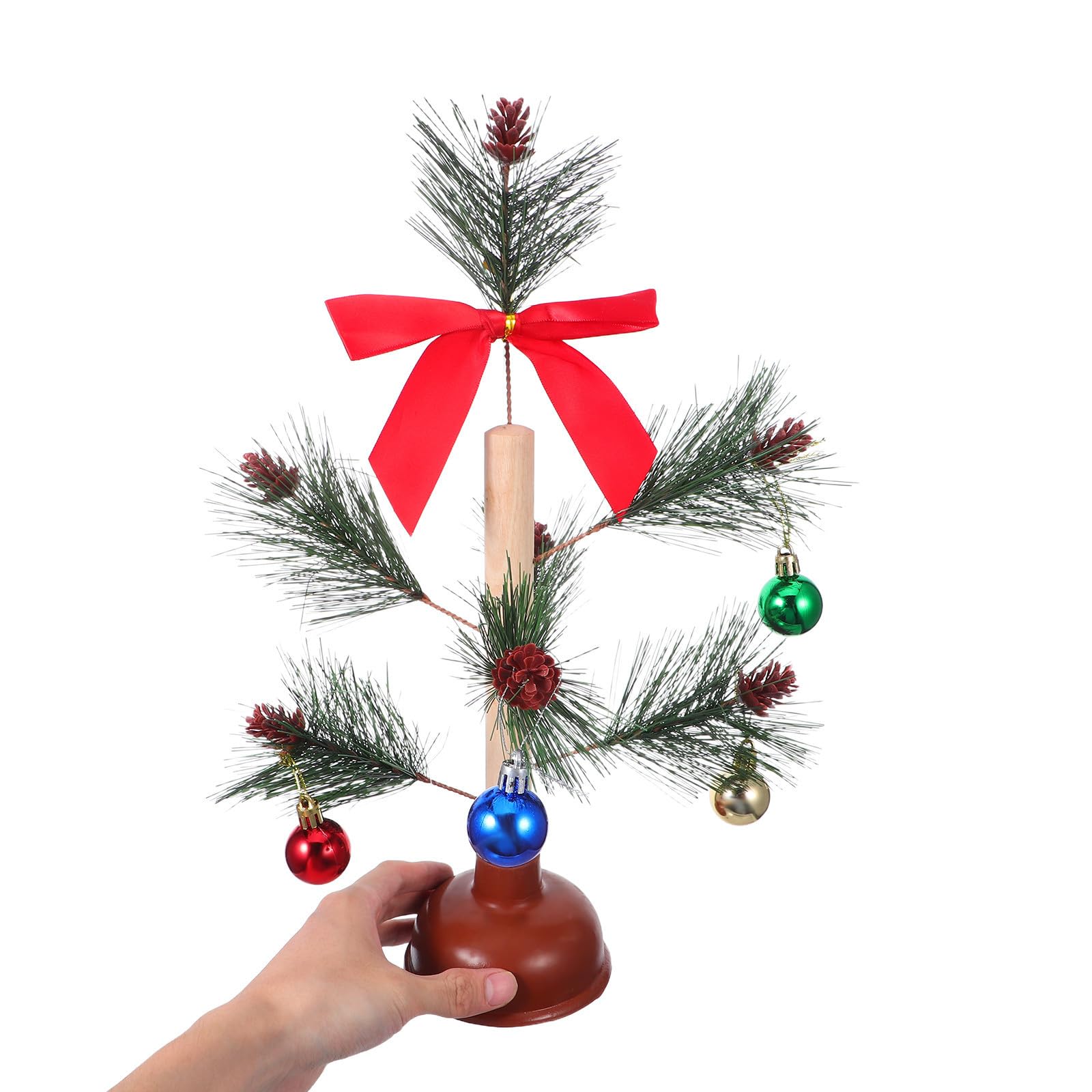 TOYANDONA 4 Piezas Árbol de Navidad Artificial Decorativo Desatascador