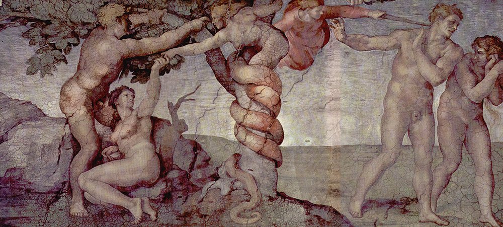 Sistine Chapel Section 11 Michelangelo grand format affiche mate avec cadre marron - 3
