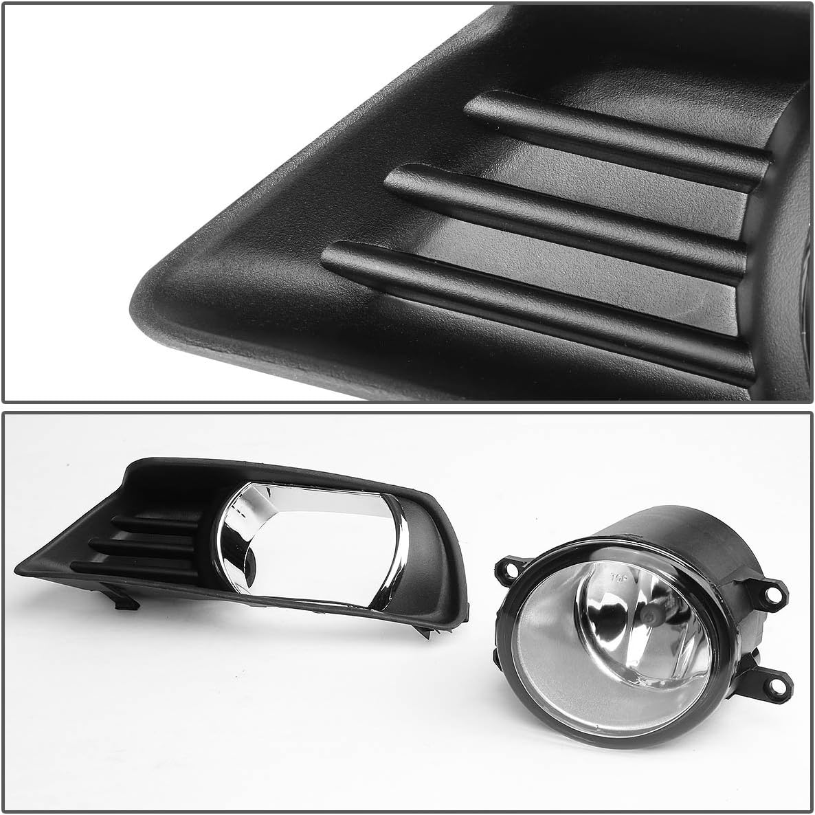 Auto Dynasty Fog Lights Assembly Compatible with 2007-2009 Camry Front Bumper Driving Fog Lamps w/Switch and Bezel, Driver and Passenger Side, Clear Lens