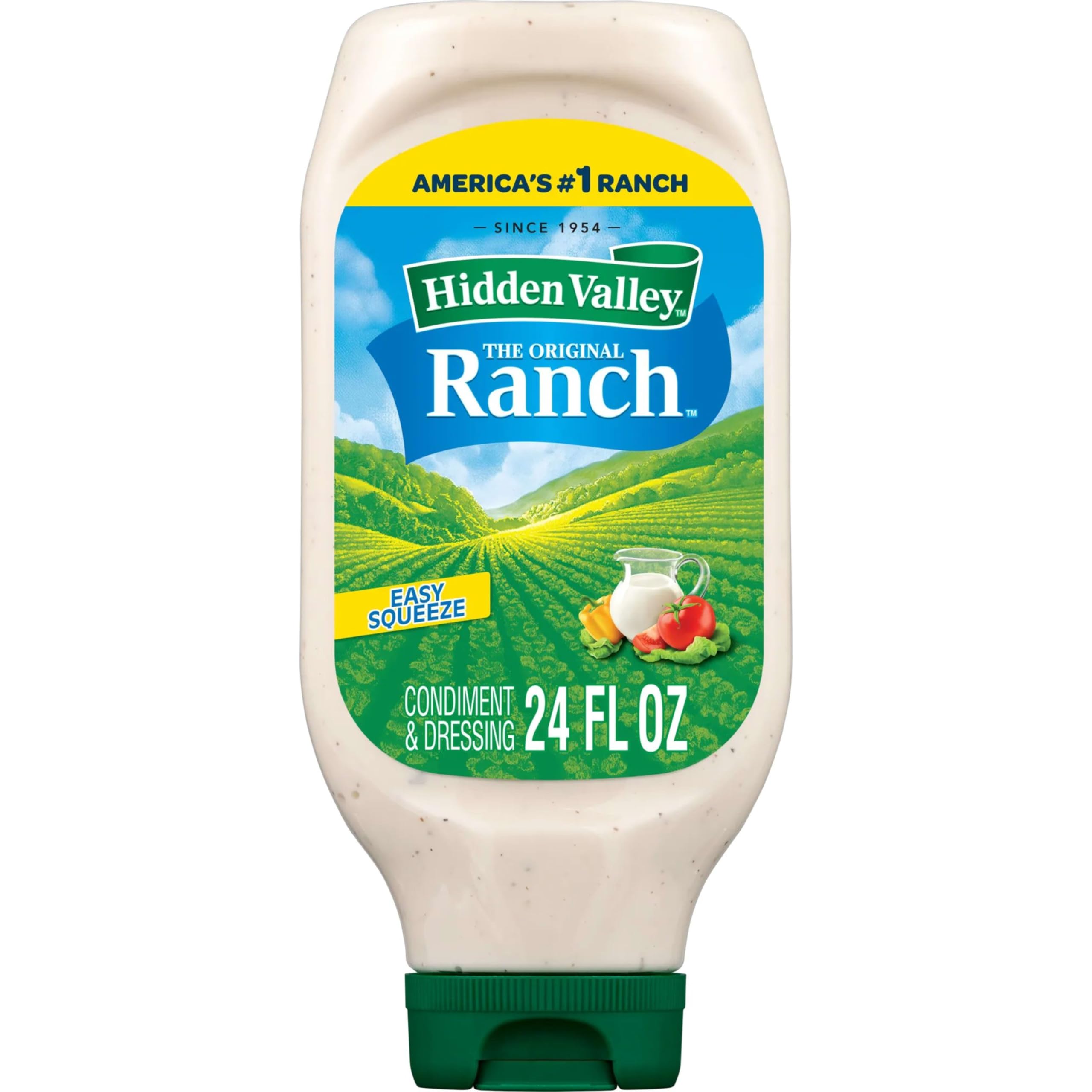 Original Ranch Condiment and Dressing, Easy Squeeze Bottle, 24 Fl Oz (Package May Vary)