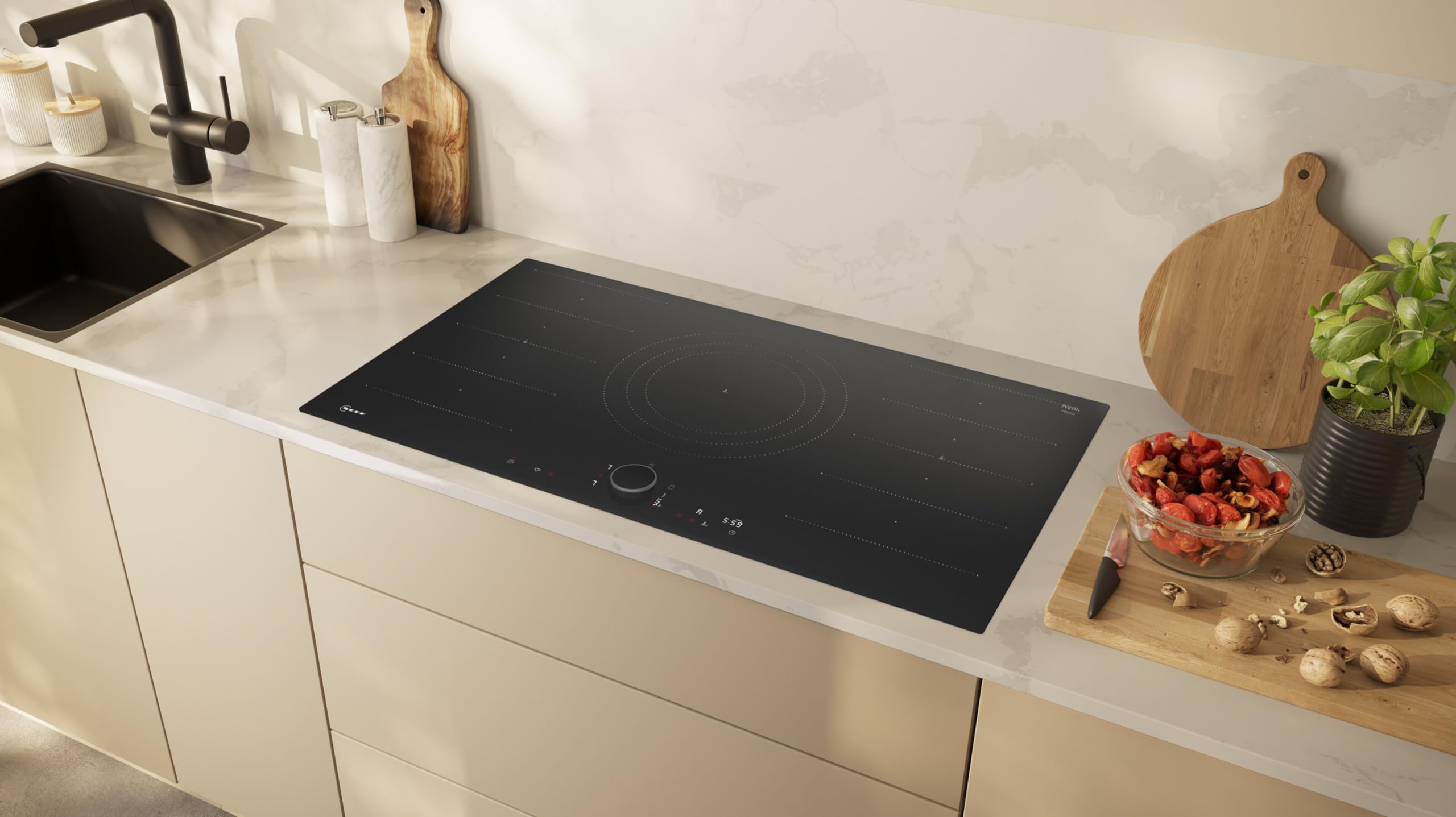 Neff T69FUV4L0 N 90, Built-in Induction hob 90 cm Black — view 5