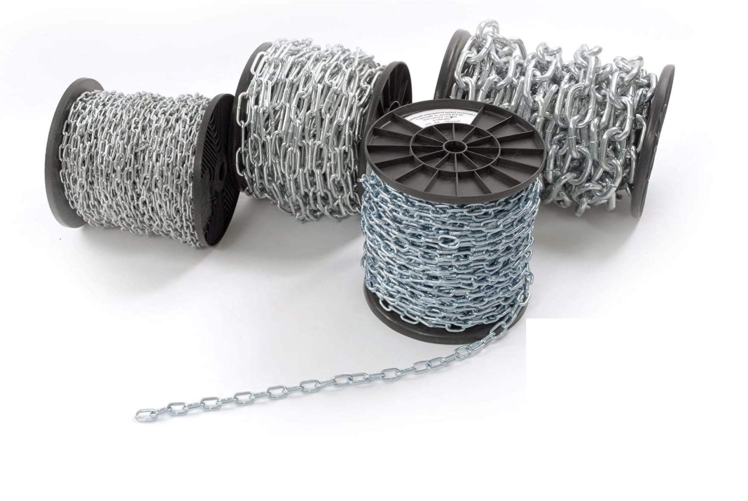Strong Heavy Duty Steel Chain BZP Bright Zinc Plated Side Welded Security Links (10m, 8mm)