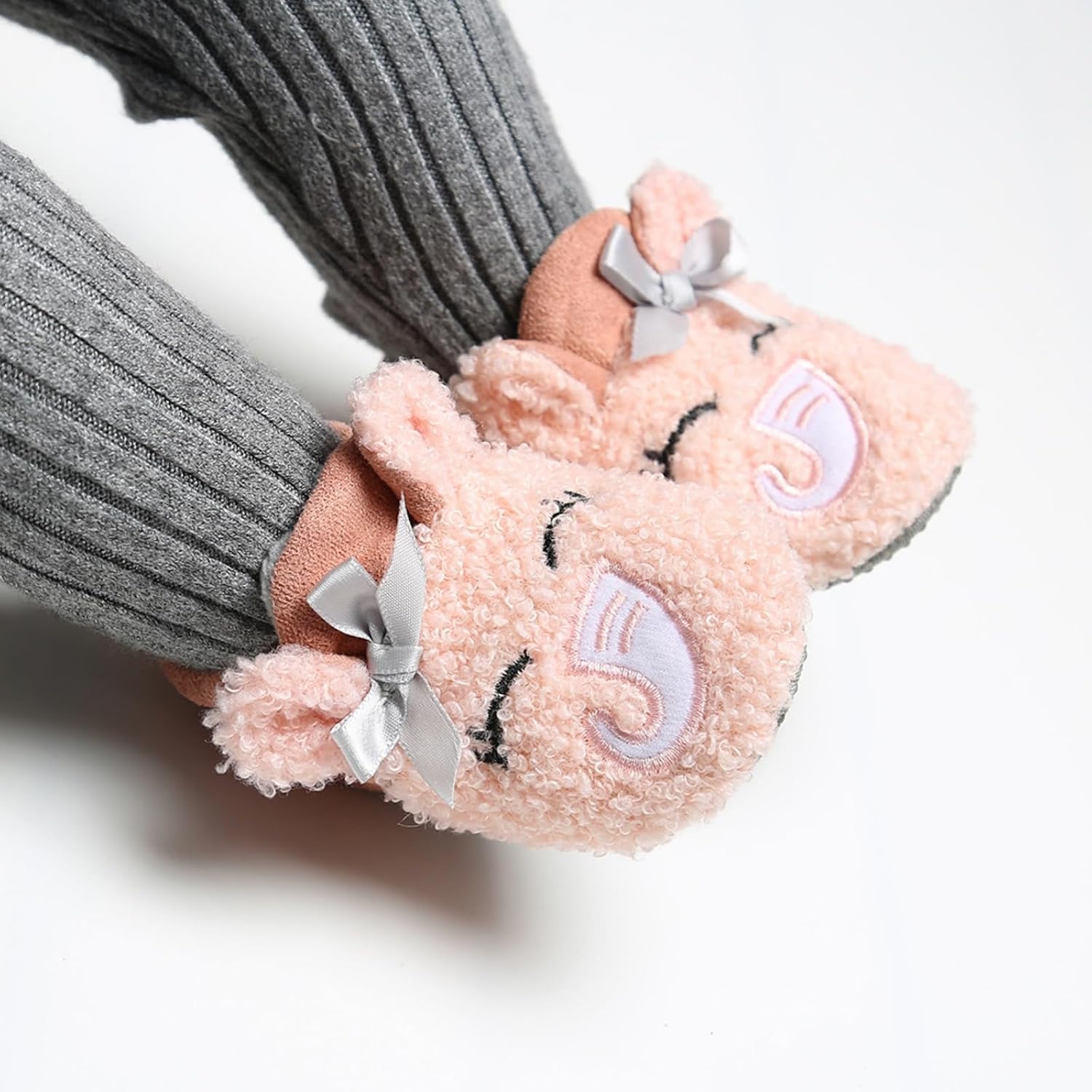 Baby Boys Girls Cotton Booties Non Skid Soft Sock Boots Infant Slippers Newborn First Walker Crib Shoes