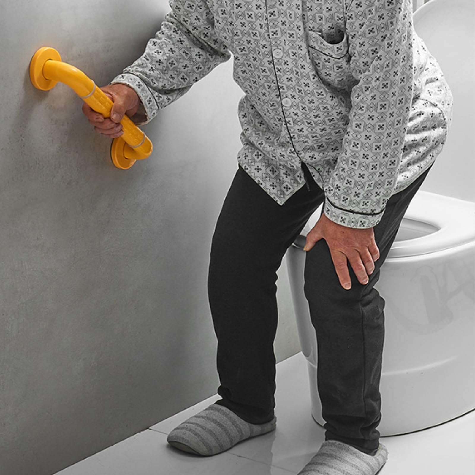 Paquete De 2 Asideros Antideslizantes De Seguridad para Ducha, Barras De Acero Inoxidable para Personas Mayores, Ideales para El Baño Y El Aseo.(White,58CM)