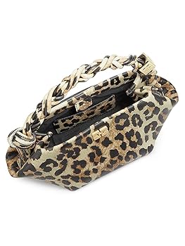 Amazon.com: Ganni, Bou Mini Leopard-Print Bag, Leopard