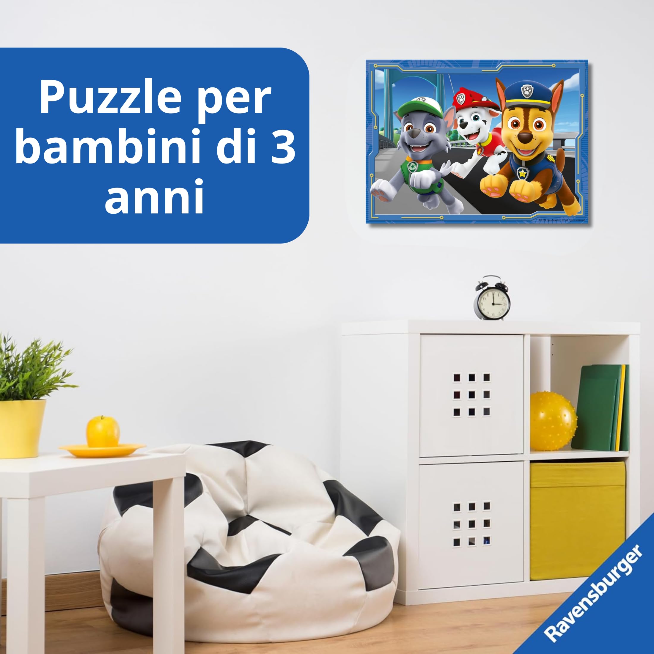 Ravensburger - Puzzle Bambini 3 Anni 4 in a box, Paw Patrol - Puzzle 3 Anni, Collezione Paw Patrol, Include 4 Puzzle 12-16-20-24 Pezzi Progressivi, Giochi Educativi, Idee Regalo