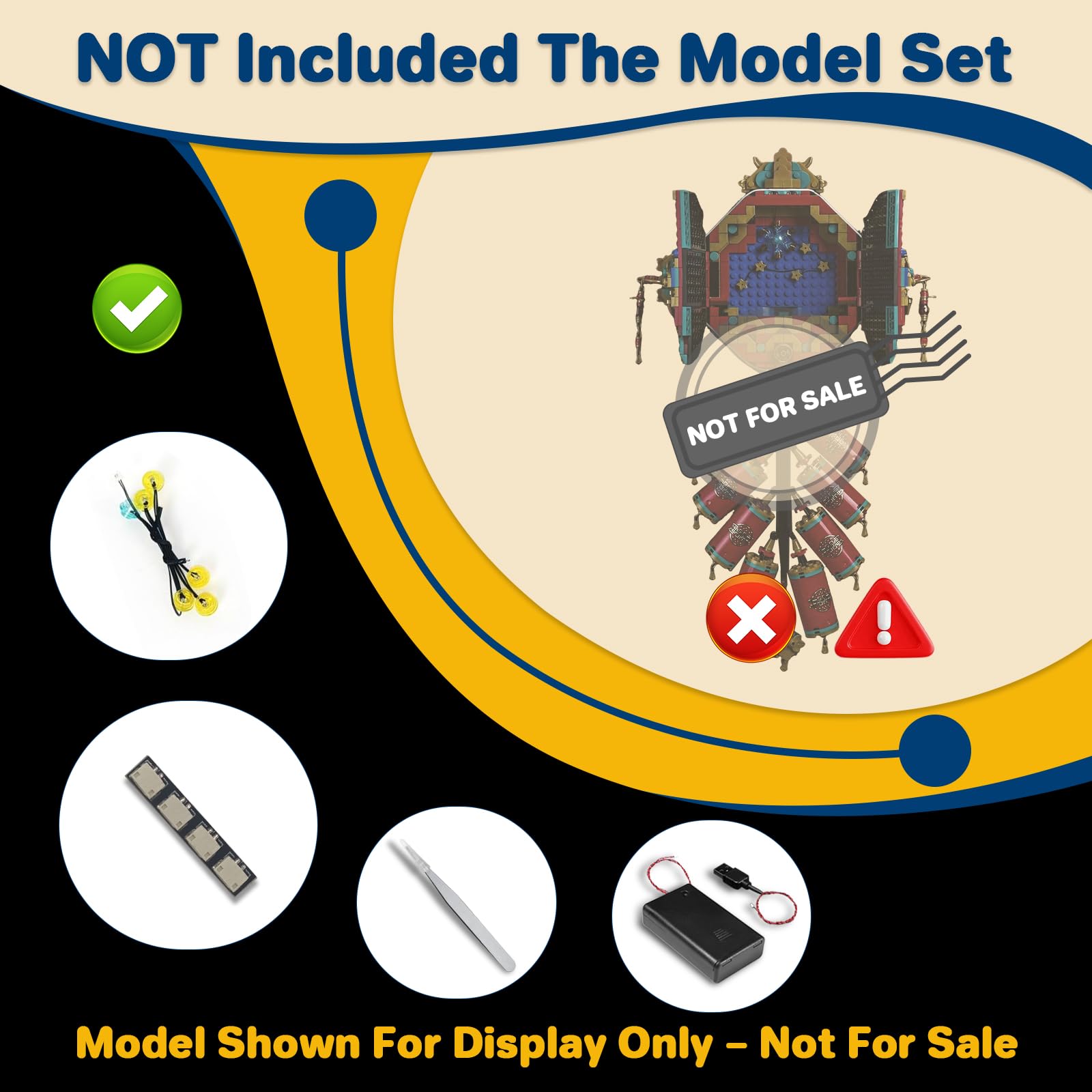 LocoLee RC Led Light Set Compatible with Lego 80118Fortune Firecracker Led Decoration Lighting Kit Compatible with Lego 80118 Building Blocks Model,Only Lights Set,No Model - Image 3