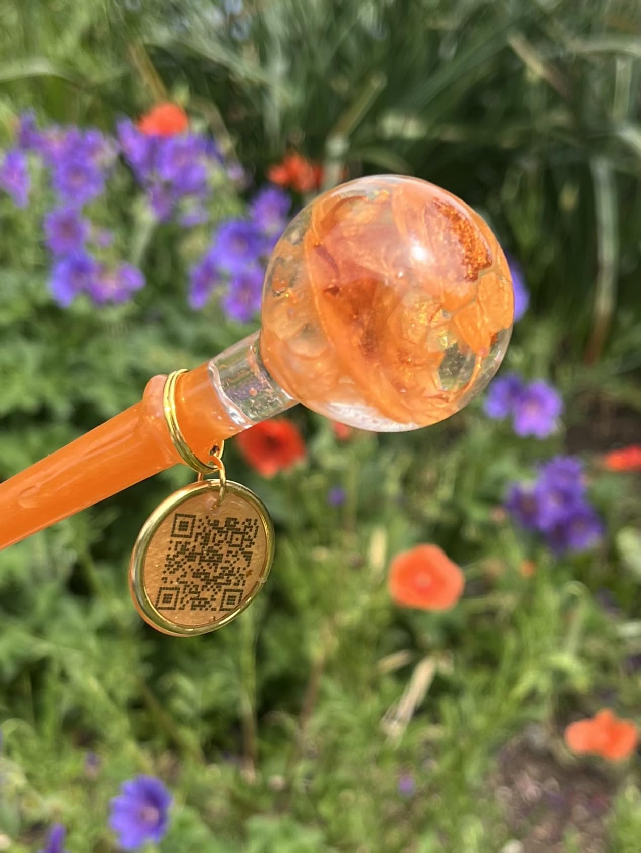 noobli Pretty Smart Plant Markers for Bulbs, pots and perrenials, Orange