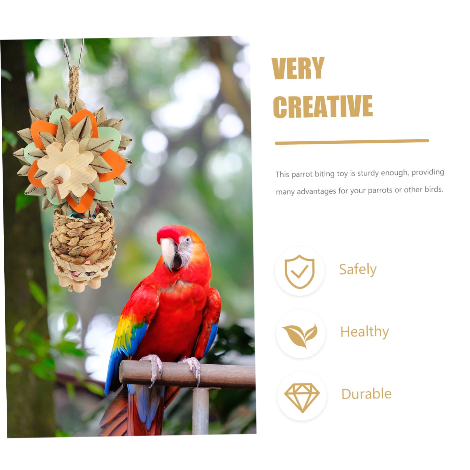 minkissy 5stücke Vogelspielzeug Aus Palmblättern Lustiges Kauspielzeug Für Papageien Hängendes Spielzeug Für Wellensittiche Sicher Und Langlebig Farbenfrohes Design Für Käfige Und