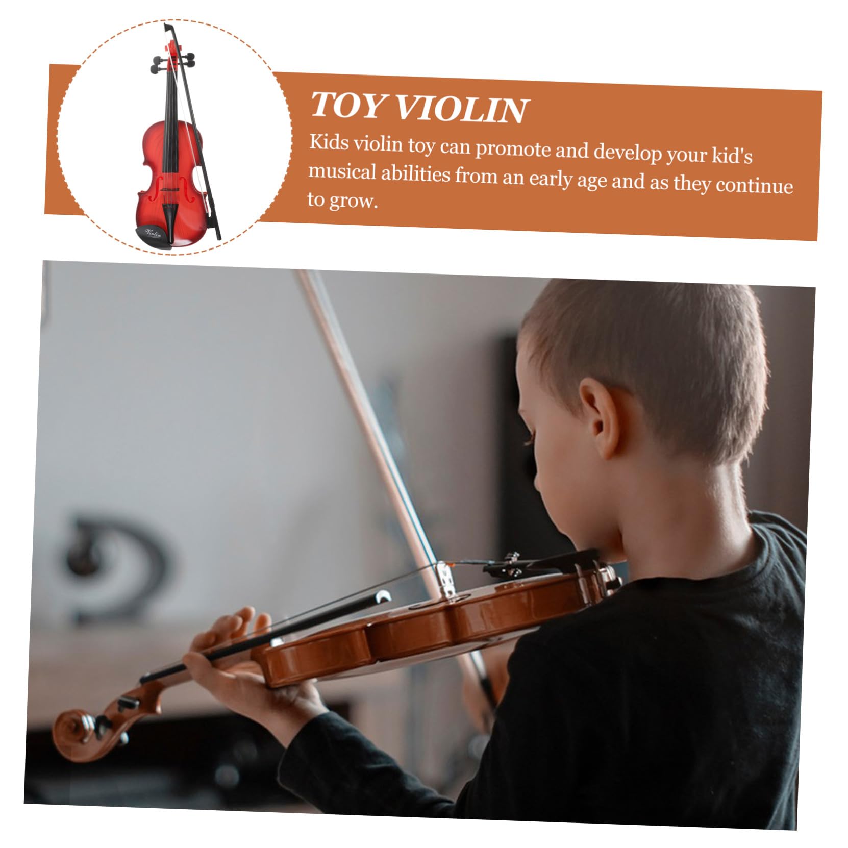 Violino Plastica per Giocattolo Bambini in Musicale | Strumento Musicale Ragazzo Ragazza, Giocattoli Vio, Decorazioni Scuola, Violino per Principianti