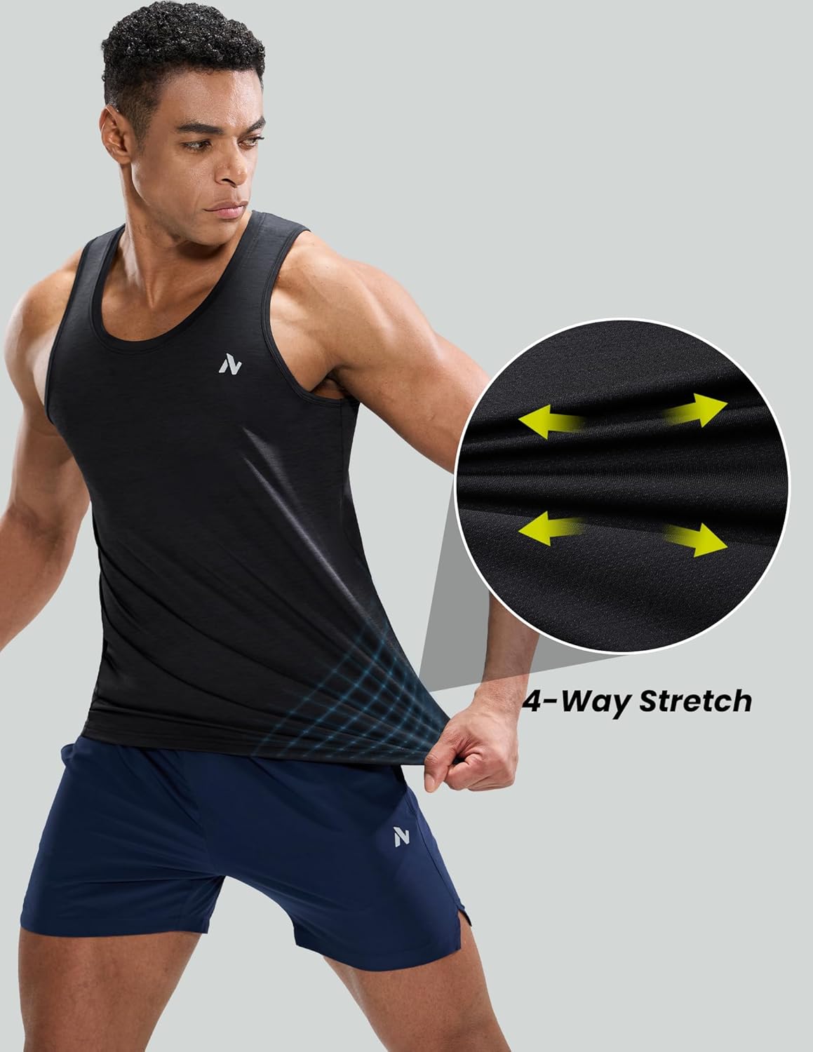 Nepest Mens Sleeveless Workout Running Tank Top Dry Fit Athletic Gym Sport Beach Muscle Bodybuilding Shirts - Image 4