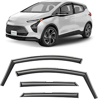 in-Channel Incredibly Durable Rain Guards for Chevrolet (Chevy) Bolt EV 2017-2023, Original Window Deflectors, Vent Window Visors, Vent Deflector, 4 pcs. - 617433
