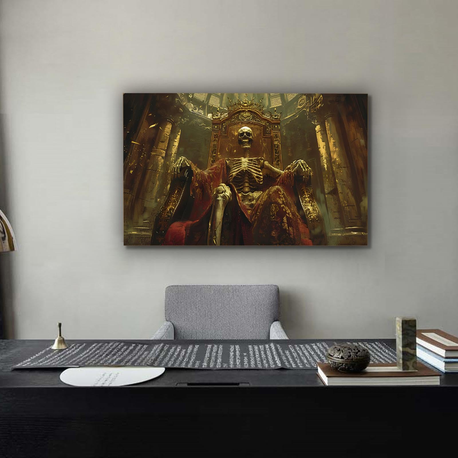 Affiche Vintage Portrait Squelette Gothique, Impression Affiche D'art, Décoration D'intérieur, Impression Portrait Squelette Victorien - France