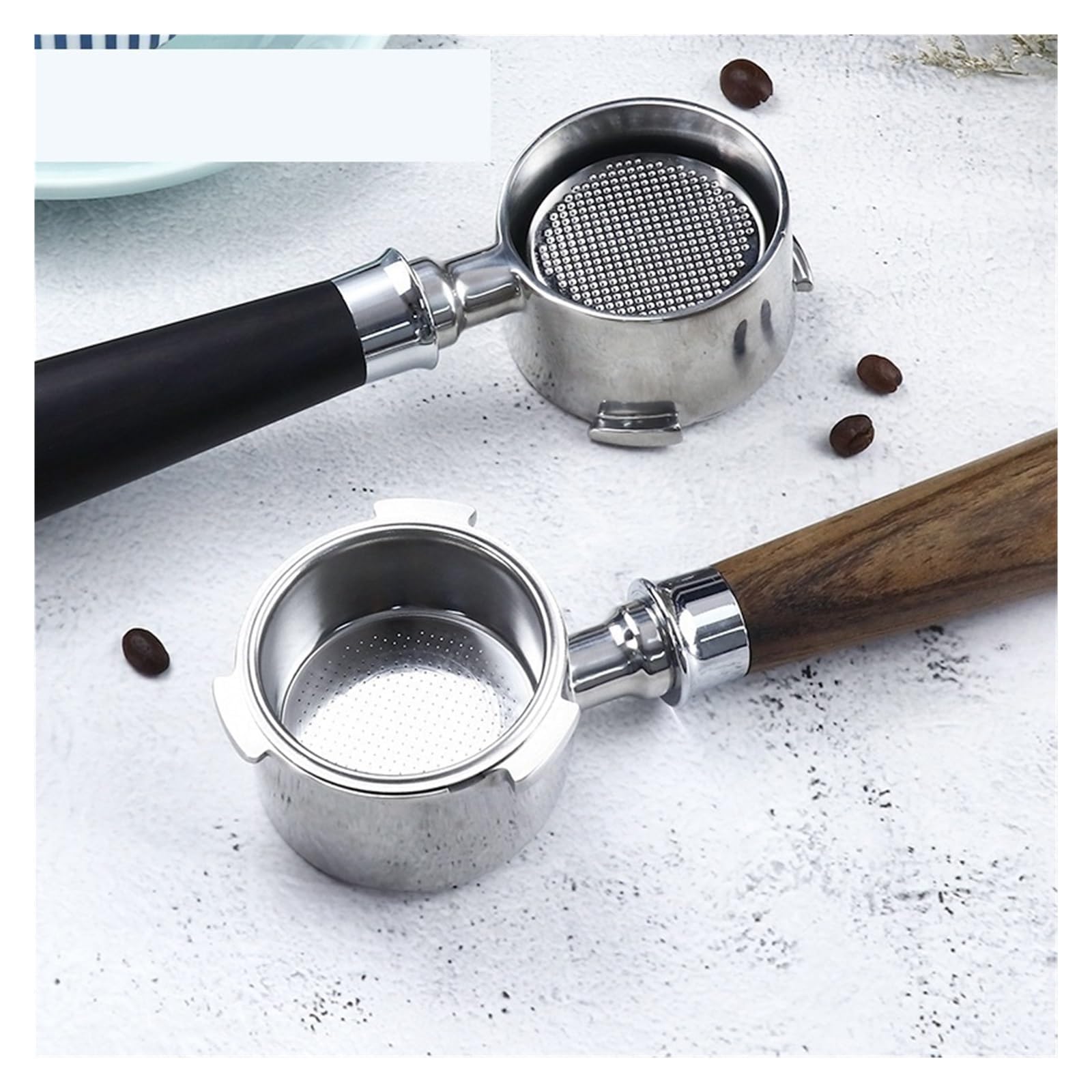 Portafiltro Senza Fondo For Caffè 51mm Nudo, Compatibile For Delonghi, EC680 EC685 EC200 Cestello Filtro Accessori For Macchine Da Caffè Strumenti For Baristi(51mm 2-Ears G)