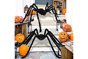 Baisoo Halloween Giant Spider Decorations Outdoor: Scary 5 Ft. Realistic Giant Decor