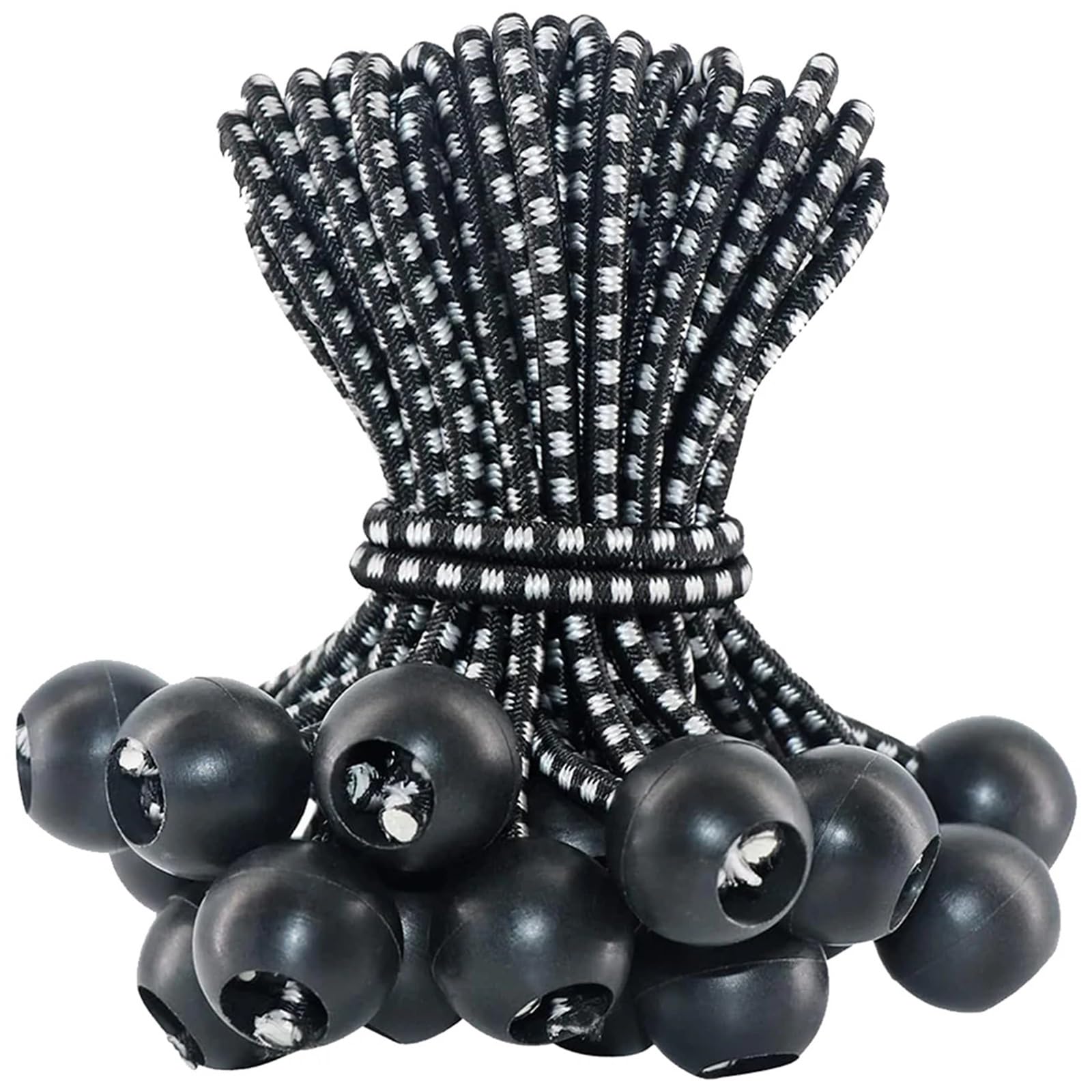 Ball Bungee Cord 50pcs Bungee Ball with Elastic String Ties Elastic Rope Lace Fixed(Multicolor 50pcs)