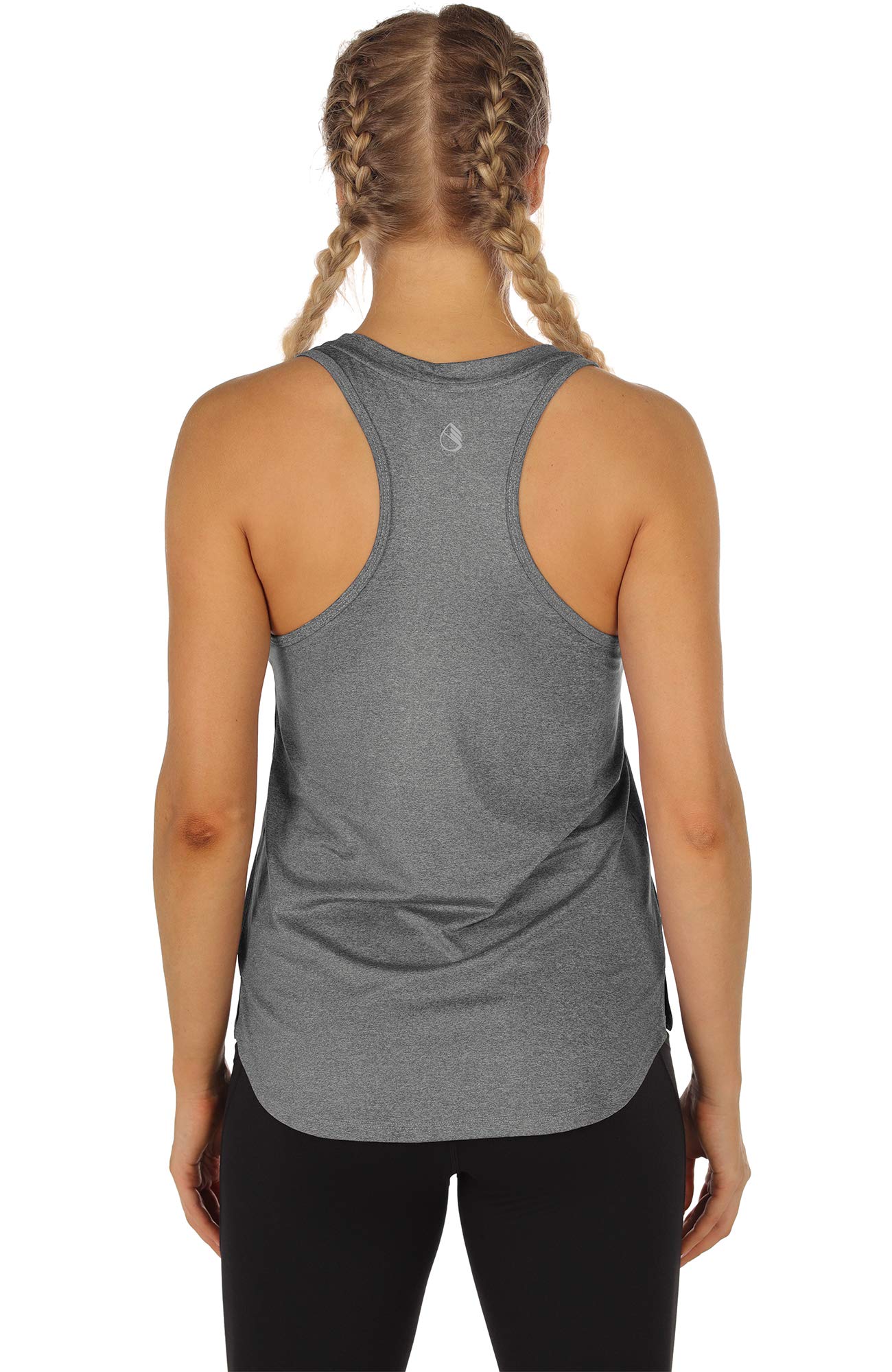 icyzone Damen Sport Tank Top Racerback Fitness Laufen Shirt Sport Oberteile Yoga Gym Top, 3er Pack