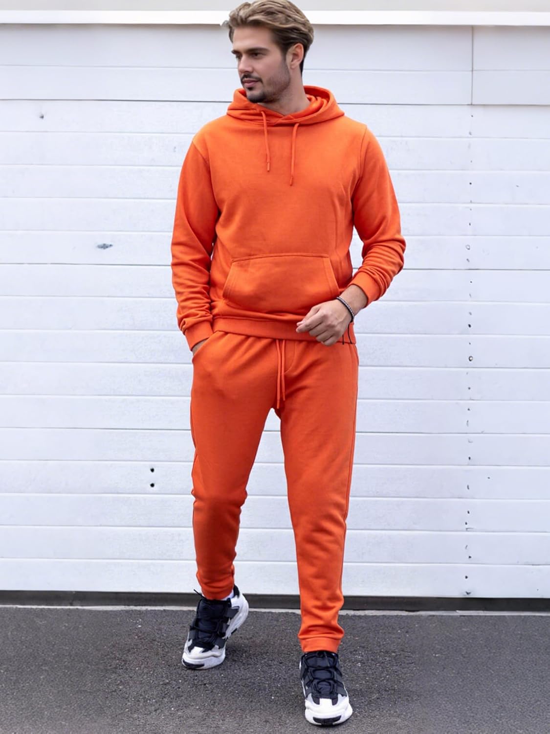 Sweat Suits Men Jogging Tracksuits 2 Piece Set Casual Athletic Hoodie And Sweatpants Outfits - Image 2