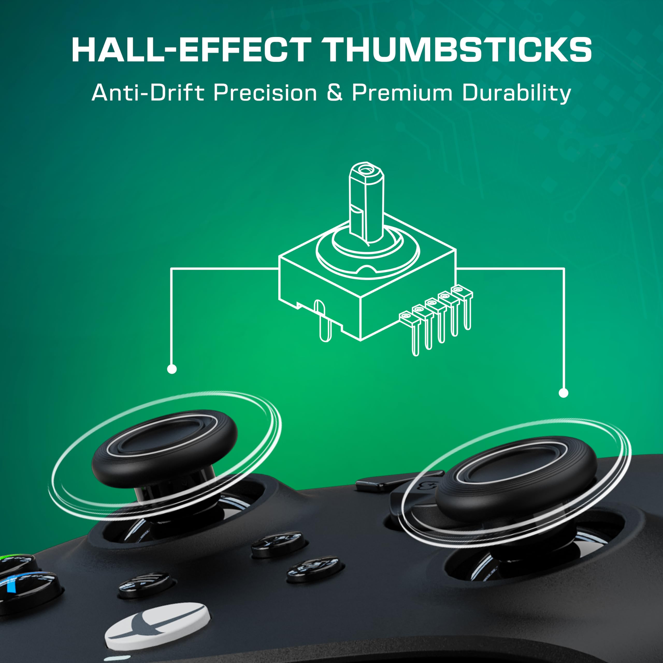 Turtle Beach Przewodowy kontroler gier Rematch Core: oficjalnie licencjonowany dla Xbox Series X|S, Xbox One i Windows 10/11 PC - pałeczki z efektem Halla, sterowanie audio, silniki Rumble i