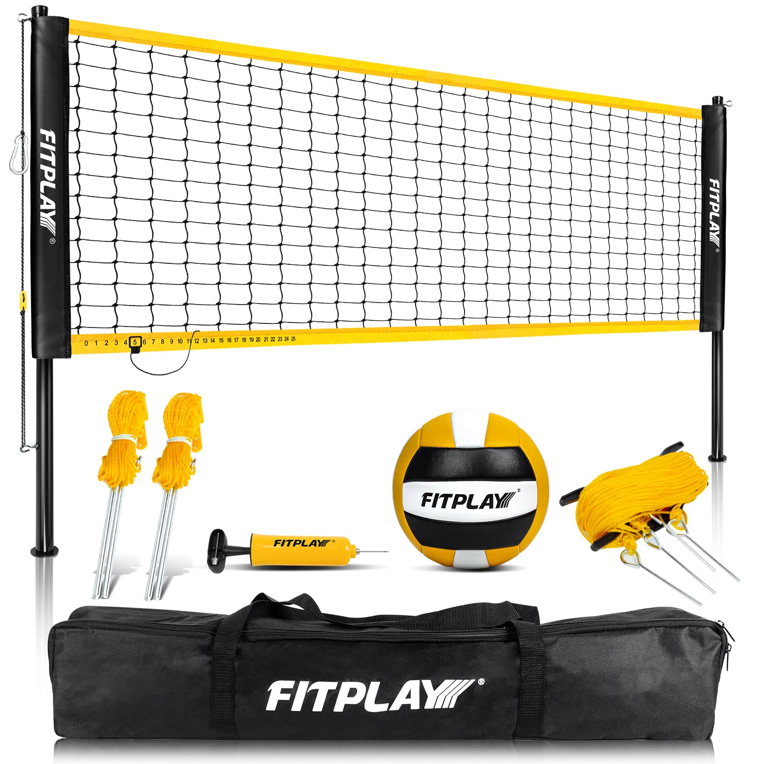 Buy FITPLAY Portable Volleyball Net Outdoor, Professional Volleyball