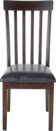 Miniatura 4 de Signature Design - Juego de sillas y mesa de comedor (juego de 2) + mesa rectangular, color marrón oscuro