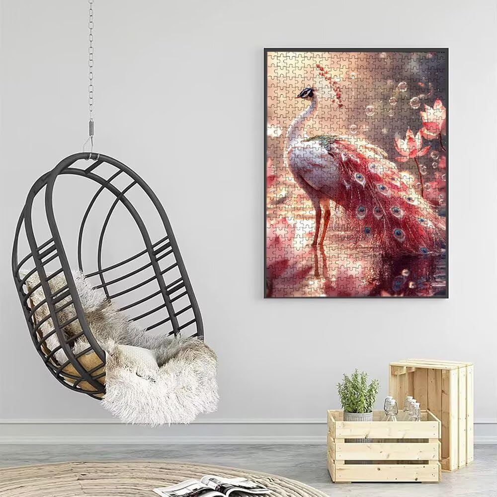 Puzzle 2000 Pezzi, Pavo Rosa 3D Puzzle per Adulti Impegnativo, Educa Puzzles Artistico, Divertente E Stimolante Puzzles Decorativo per La Famiglia, Regalo e Decorazione Pareti DX0YL6-246