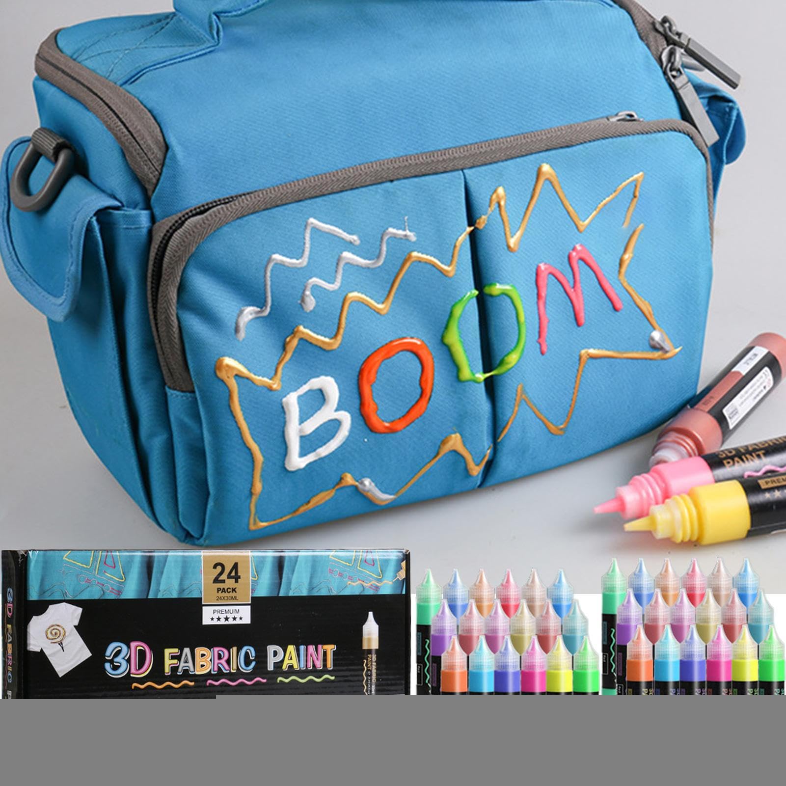 Textilfarben Set 24 Farben Leinwand Mal Set