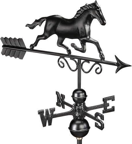 Good Directions - Veleta de caballo galope 1974K, acabado negro, 24 pulgadas de largo x 15 pulgadas de alto