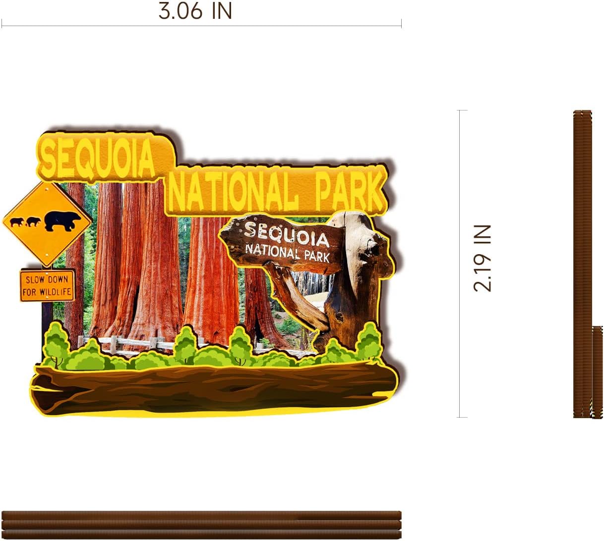 USA Sequoia National Park Wooden Magnet 3D Fridge Magnets Travel Collectible Souvenirs Decorations Handmade Crafts image 3