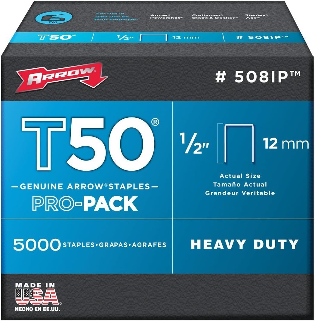 5K T50 1/2" Staples, Pack of 6