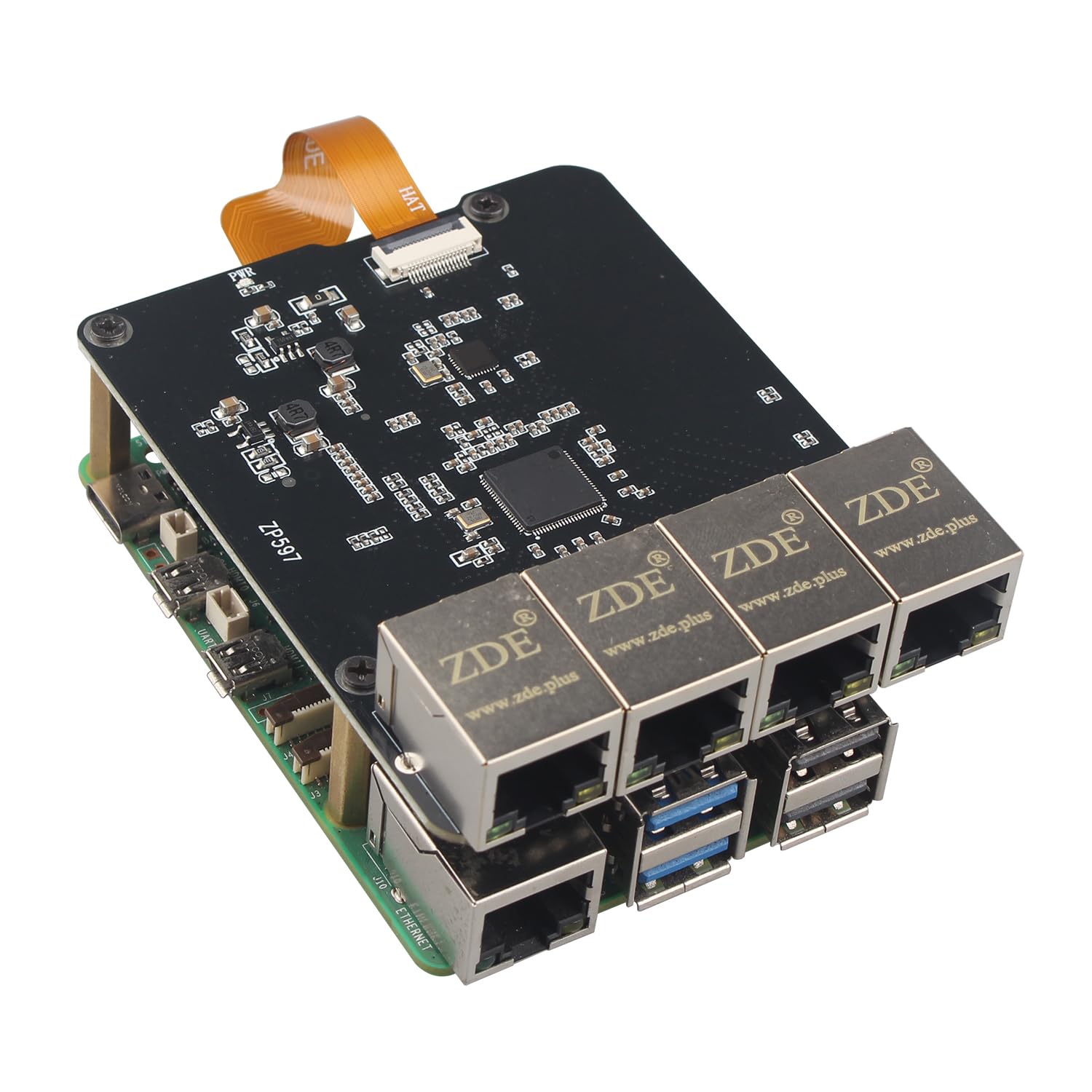 Amazon.com: ZDE ZP597 PCIe to 4 Ports 1G Gigabit 1000M Ethernet