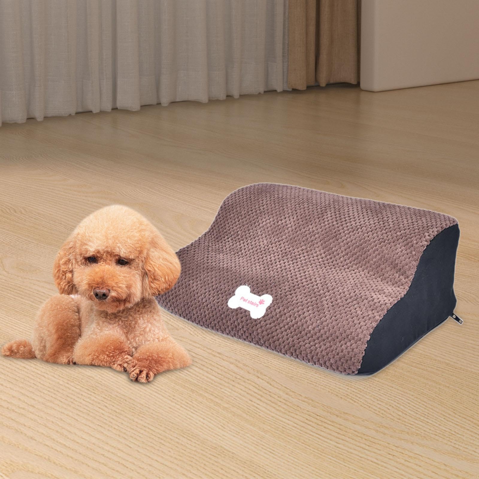 Rampa Per Cani JISADER 2 Gradini | Scala Morbida Per Divano E Letto | Copertura Lavabile | Ideale Per Cuccioli E Cani Anziani - Foto 12