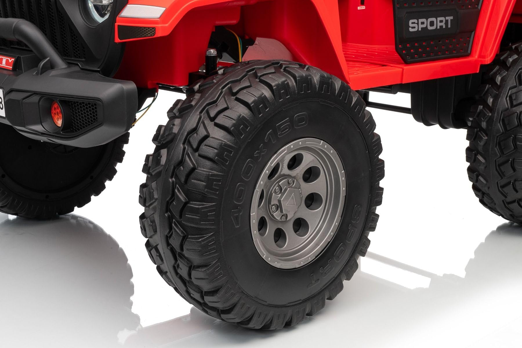 Beneo Motors OFFRIDE 4x4² 2-osobowy samochód elektryczny, 12 V, różowy, odtwarzacz MP3 z wejściem USB/AUX, napęd na wszystkie koła 4 x 4, bateria litowa, pilot zdalnego sterowania, oświetlenie LED