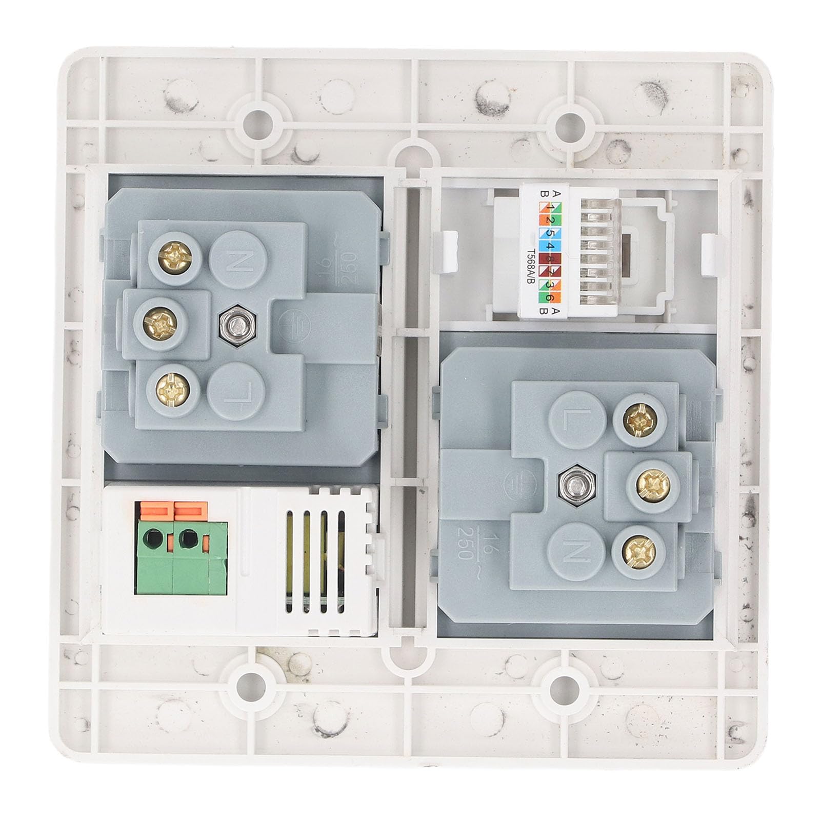 Bewinner Scatola di Derivazione da Incasso A Pavimento, 2500 W 16 A 2 Prese 1 Porta USB 1 Computer, Presa di Corrente Impermeabile Incorporata per Ufficio, Hotel, Scuola