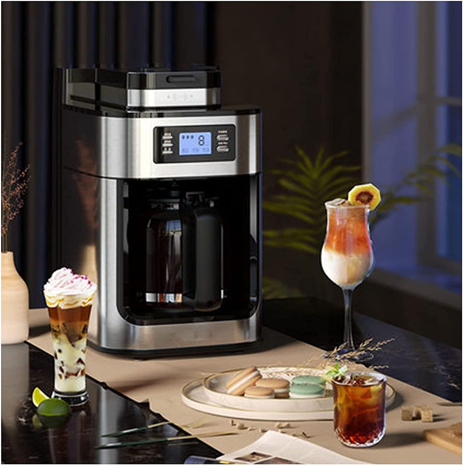 Mini Household Coffee Machine, Small Integrated Office Coffee Machine For Espresso Cappuccino Latte Macchiato Home Barista, 20240312