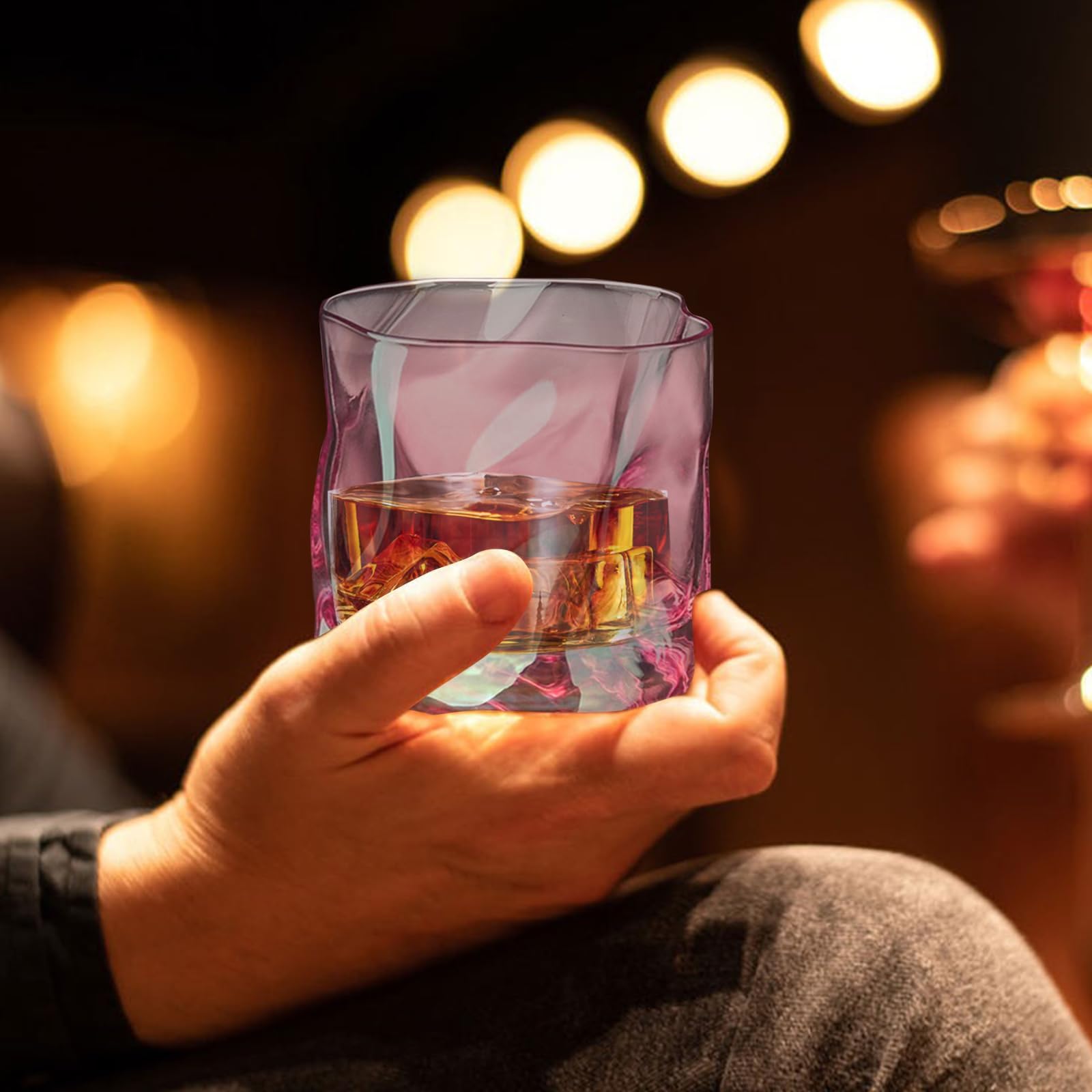 LOITTAINUE Juego de 6 vasos de 200 ml, cristal irregular, vasos de whisky, vasos de café helado, vasos de cóctel, vasos largos, agua, té, café, zumo, apto para lavavajillas (6 colores LOITTAINUE Juego de 6 vasos de 200 ml, cristal irregular, vasos de whisky, vasos de café helado, vasos de cóctel, vasos largos, agua, té, café, zumo, apto para lavavajillas (6 colores