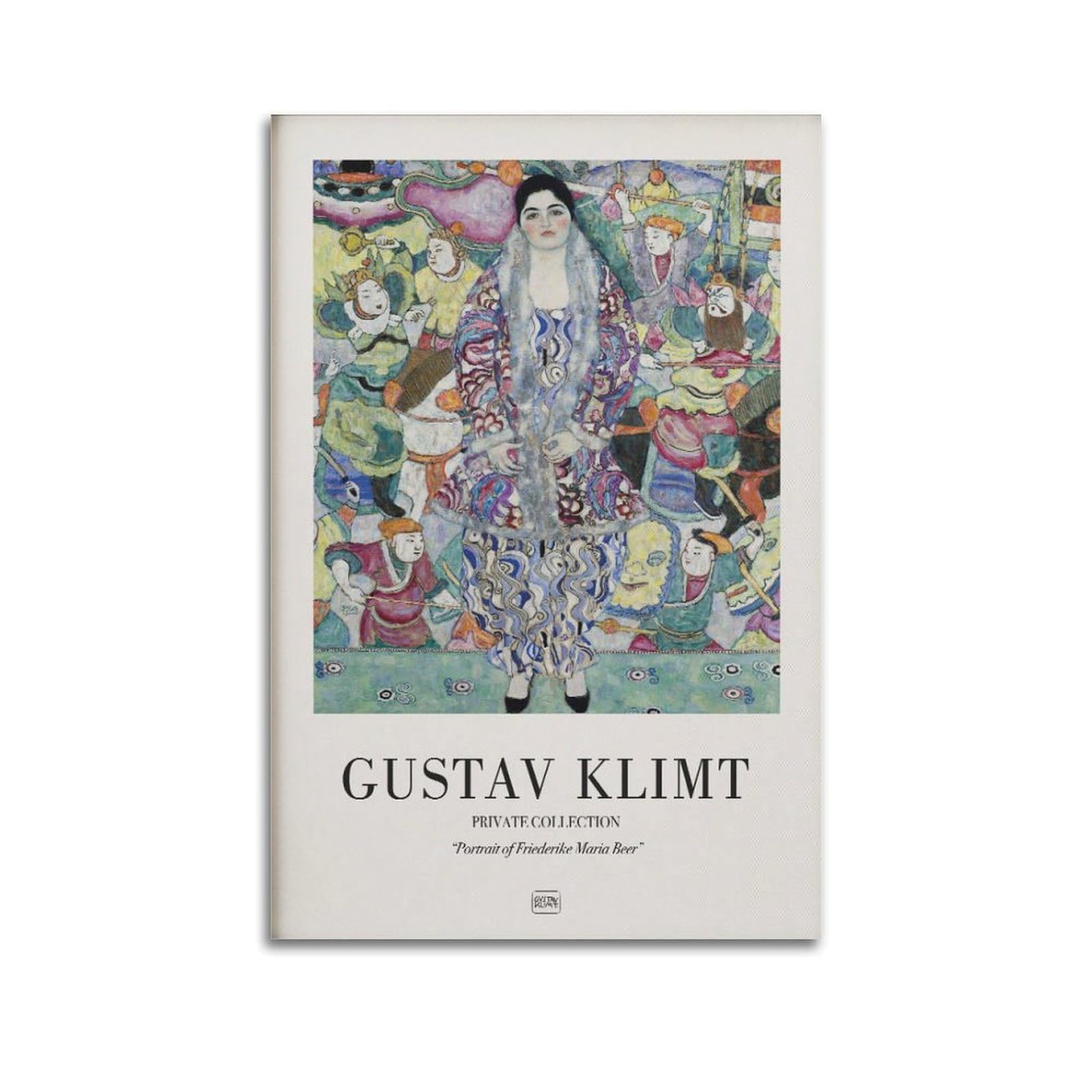 xiaoxiaoshen Gustav Klimt 'portrait of Friederike Maria Beer' Nouveau Canvas Poster Wall Art Prints Room Aesthetic Murals Bedroom And Living Decorations 20x30inch(50x75cm)
