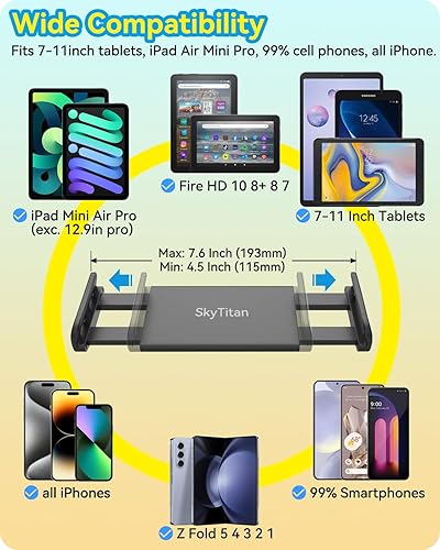 Miniatura 6 de Soporte para iPad Car Vent Tablet Holder Gancho de metal mejorado para 5-11 pulgadas Samsung Galaxy Tablets iPad Pro Air Mini iPhone teléfono celular