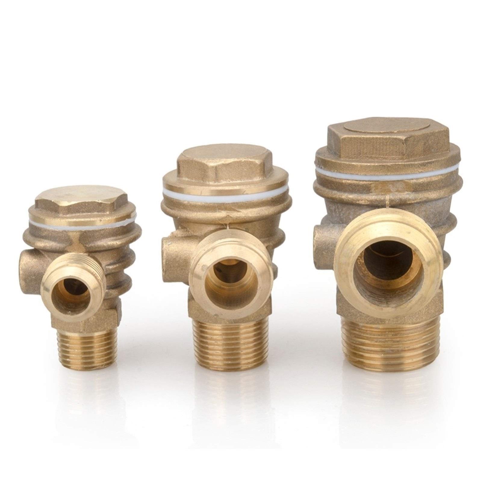 Valvole di ritegno 1 pezzo in rame puro con dissipatore calore Valvola ritorno verticale a 3 porte/Connettore valvola for compressore d'aria Elevata durezza(26x10x26mm)