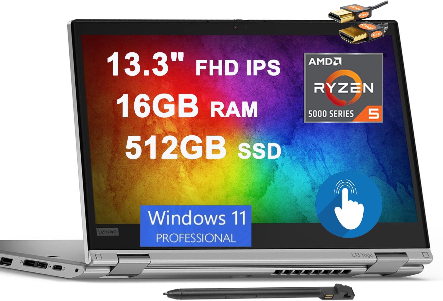 Amazon.com: Lenovo ThinkPad L13 Yoga Gen2 2-in-1 Laptop 13.3