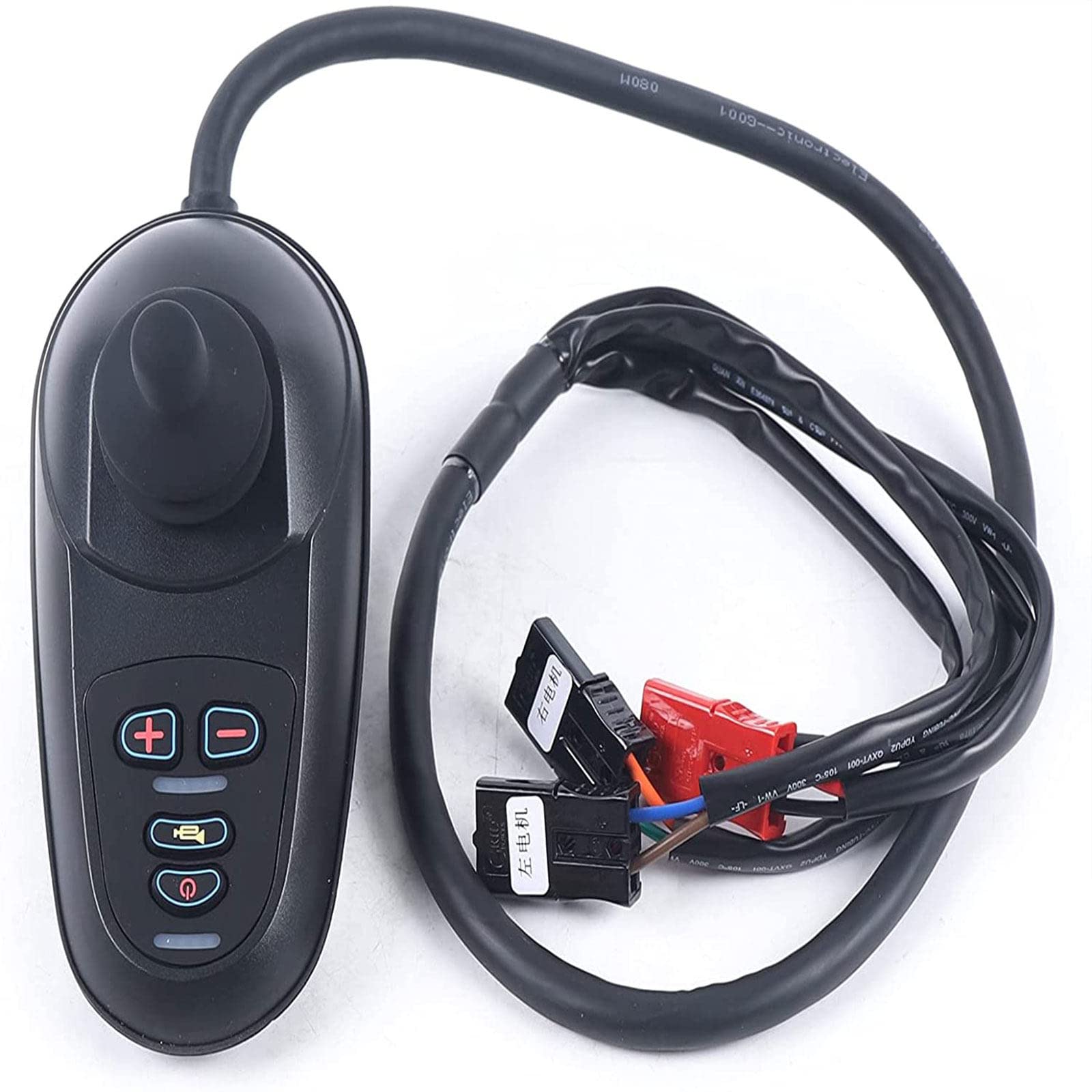 Electric wheelchair scooter joystick controller with USB charging port