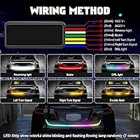 Vista 2 de x xotic tech Tira de luces LED flexibles multicolor de flujo secuencial, luces direccionales de circulación diurna, cola de freno, reversa, luz
